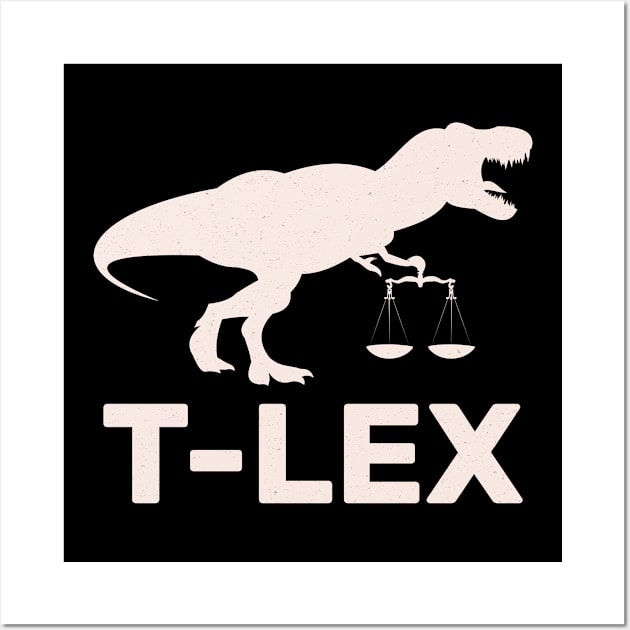 Funny T-Rex Lawyer Wall Art by sqwear